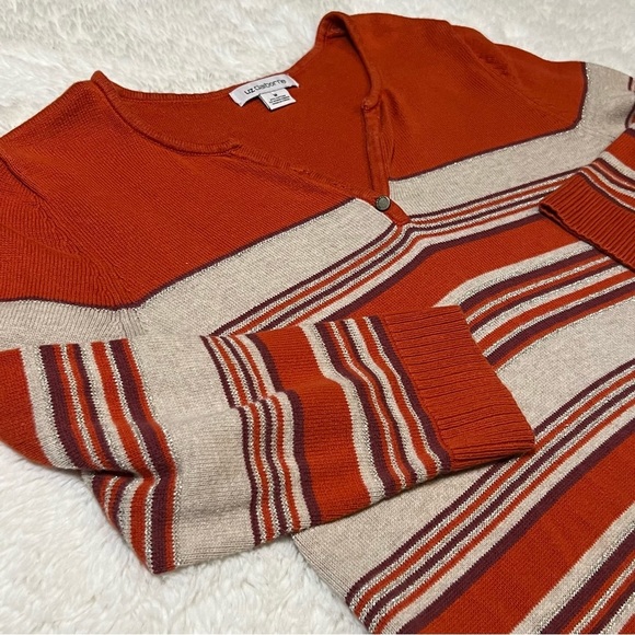Liz Claiborne Fall Colorblock Striped Knit Top - Picture 4 of 9